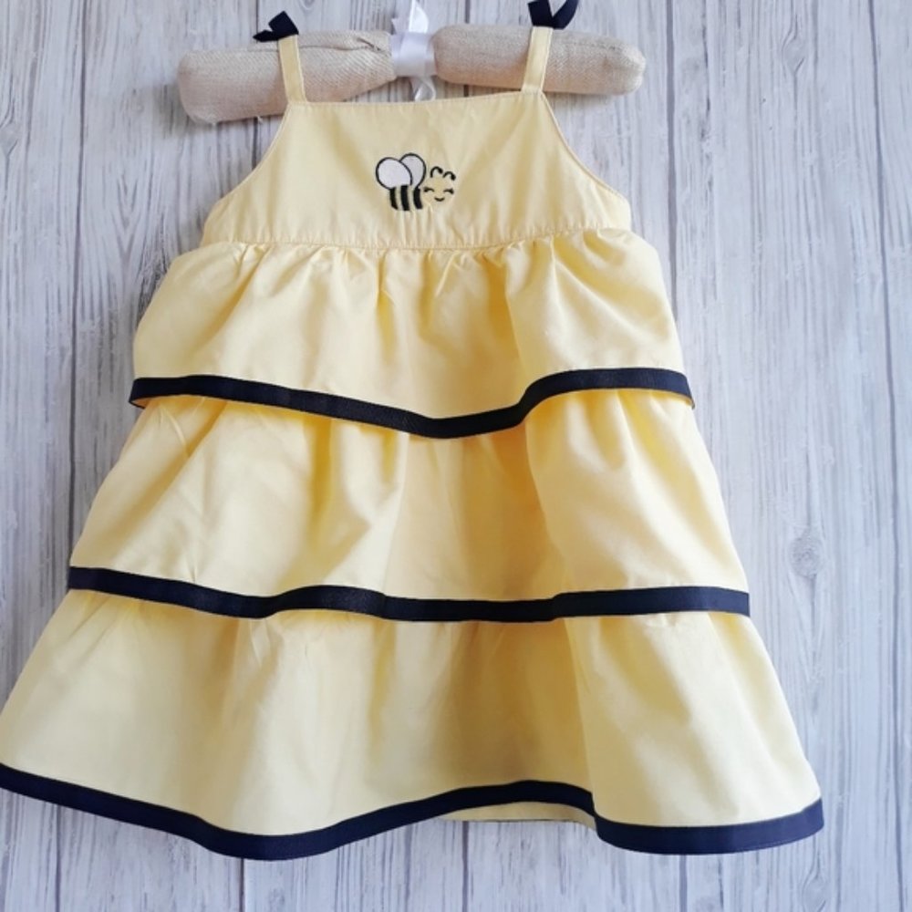 Gymboree Bee Chic Bee Tiered Ruffle Dress Size 2T